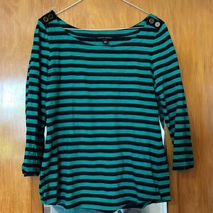 3/4 sleeve, boatneck top